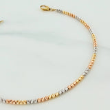 Military Adjustable Bracelet 3.8 g / 7 1/4 in - 7 3/4 in / 3 mm Three Golds 18K