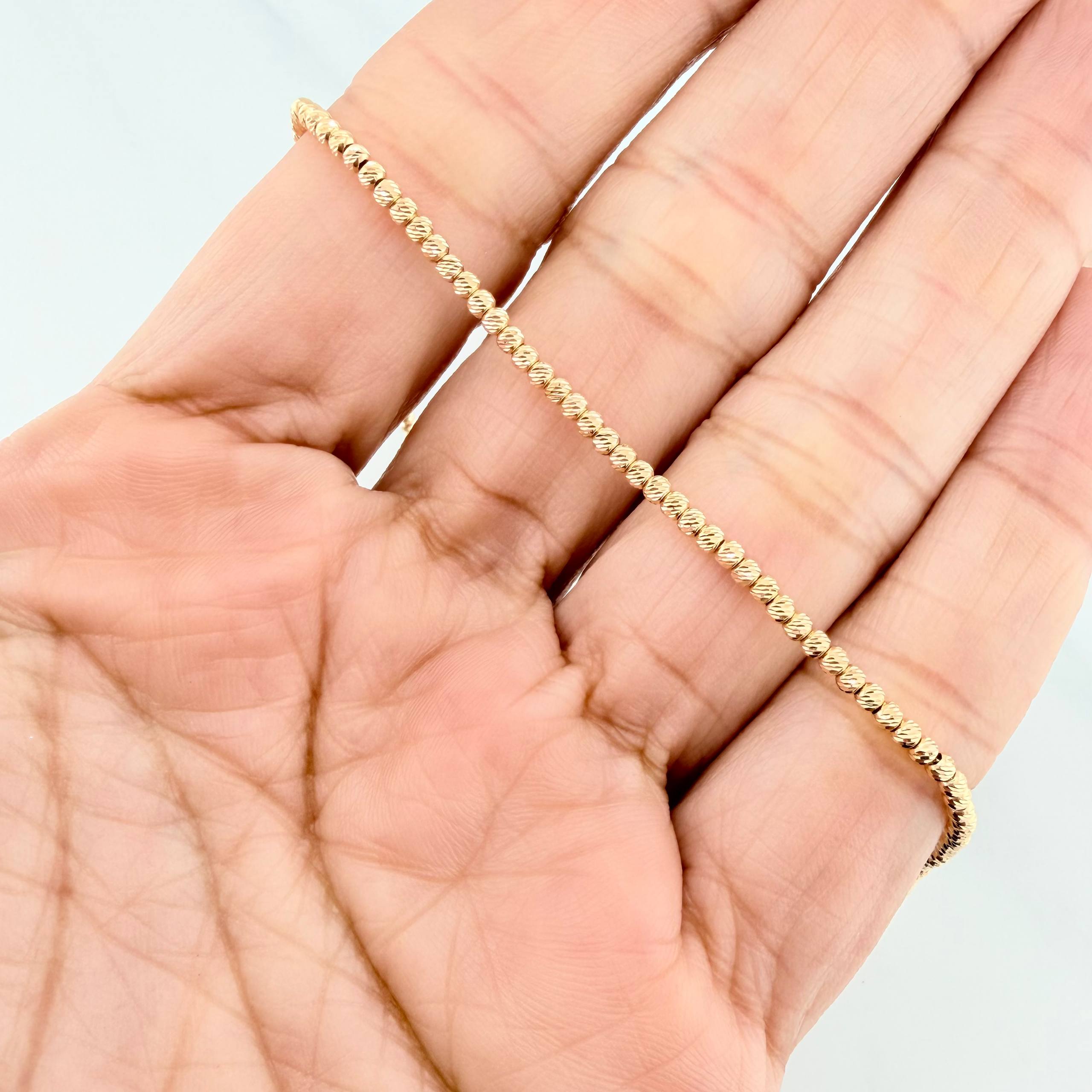 Pulso Modulable Militar 3.8 g / 7 in - 7 3/4 in / 3 mm Oro Amarillo 18K