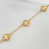 Modular Bracelet Classic Link Clover 3.55 g / 6 3/4 in - 7 1/2 in / 1.2 mm 18K Yellow Gold