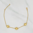 Pulso Modulable Aro Seguido Trebol 3.55 g / 7 3/4 in - 7 in / 4 mm Oro Amarillo 18K