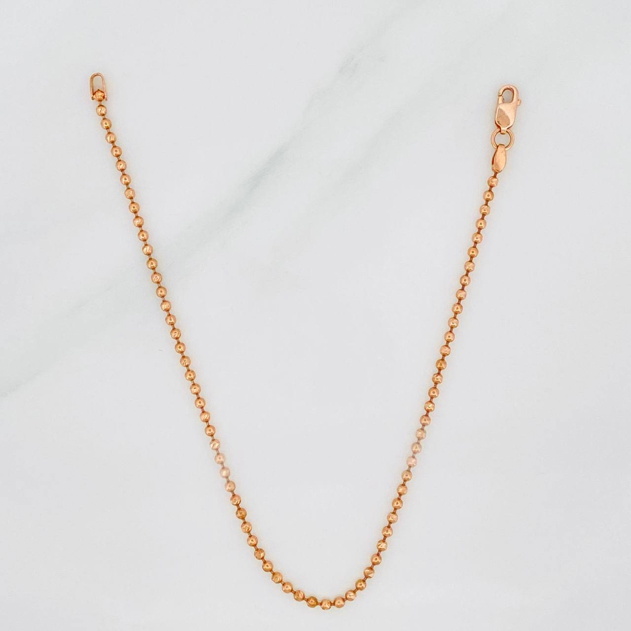 Tobillera Militar 3.1 g / 9 1/4 in / 1.7 mm Oro Rosa 18K