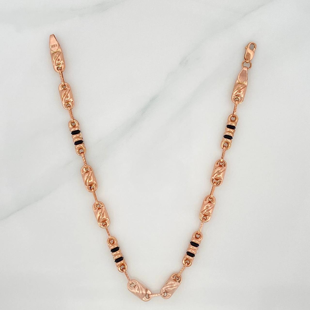 Rustic Bracelet Grain 5.1 g / 8 1/2 in / 4.7 mm 18K Rose Gold
