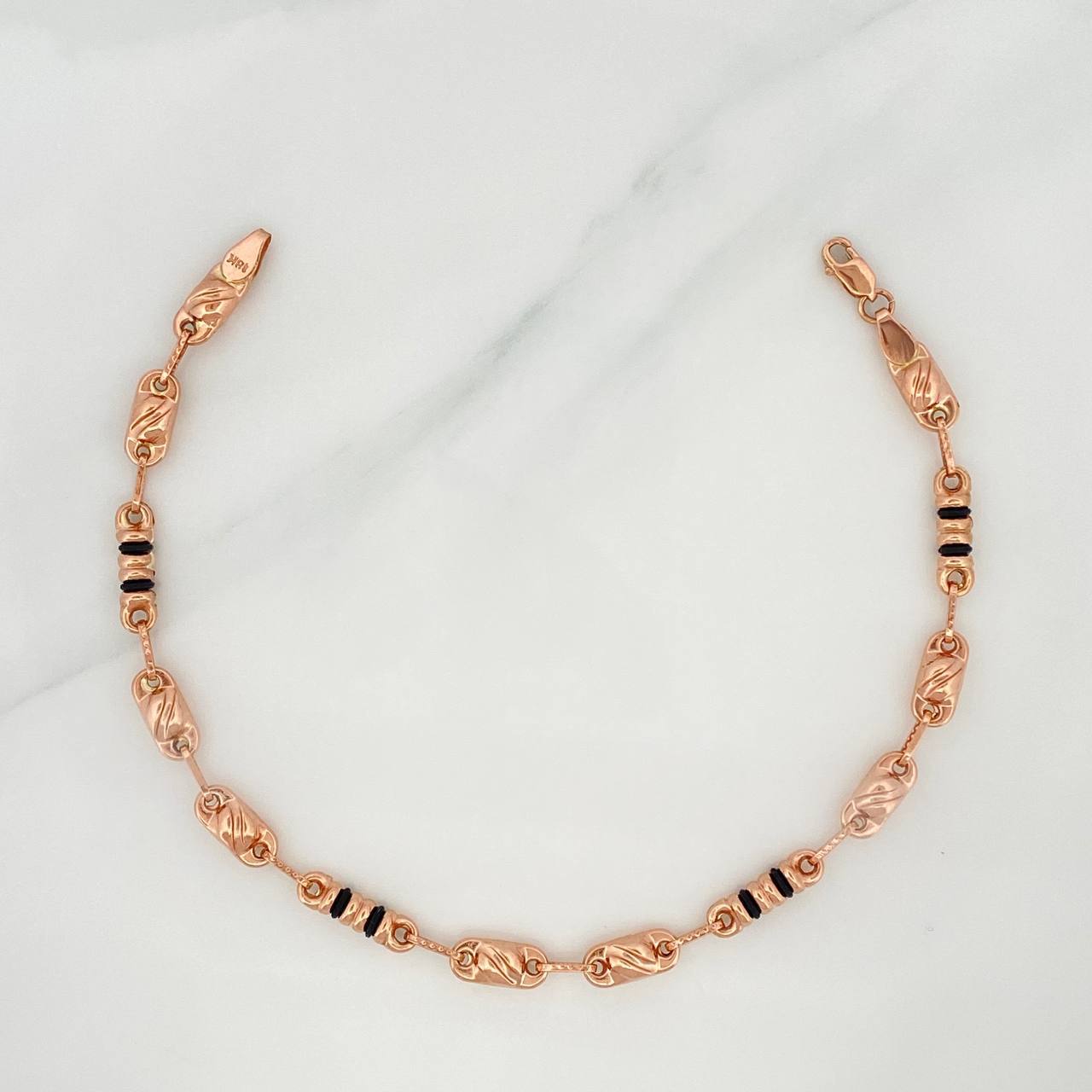 Rustic Bracelet Grain 5.1 g / 8 1/2 in / 4.7 mm 18K Rose Gold
