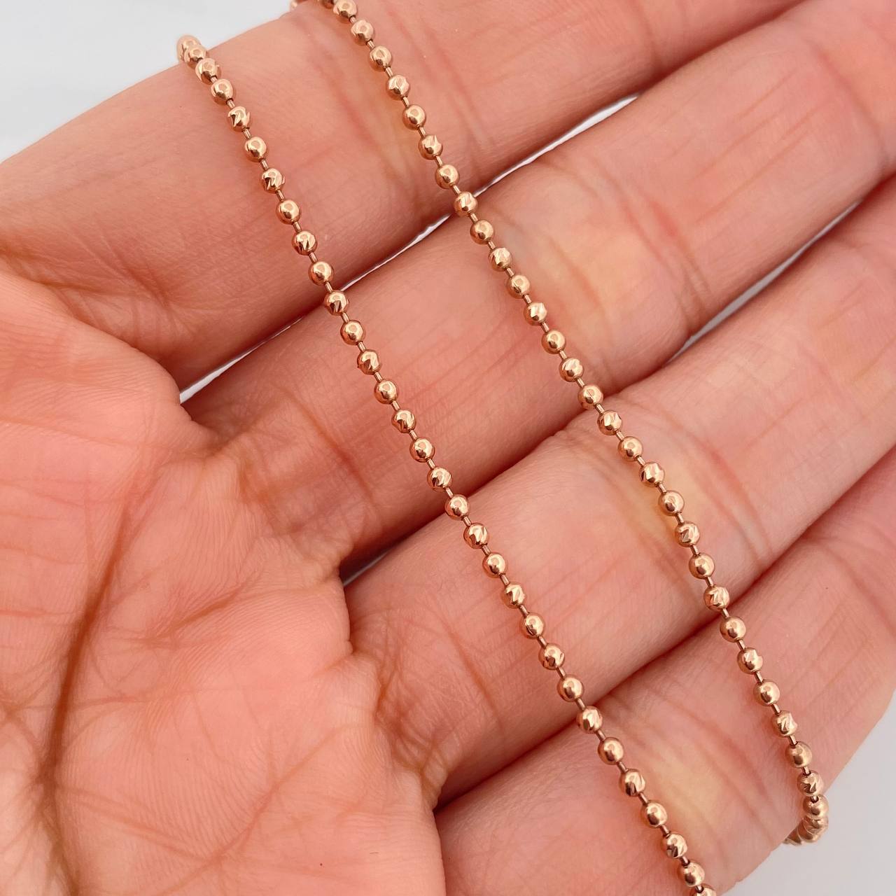 Cadena Militar 6.45 g / 20 1/2 in / 1.7 mm Oro Rosa 18K