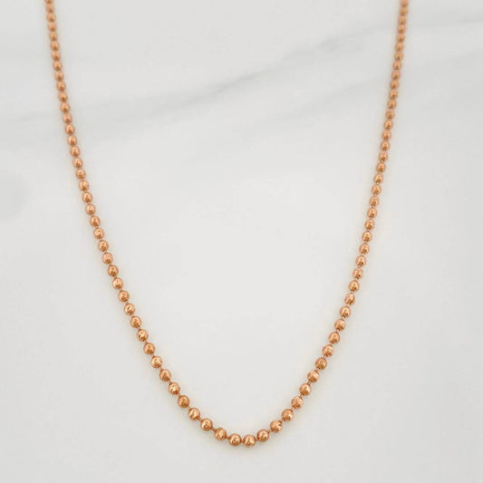 Cadena Militar 7.7 g / 62.1 cm / 1.8 mm Oro Rosa 18K