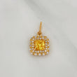 Dije Halo Cuadrado 2.1 g / 3/4 in Oro Amarillo 18K