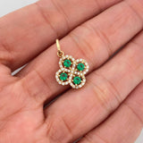 Clover Pendant 1.6 g / 3/4 in 18K Yellow Gold