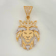 Dije León 3.2 g / 1 1/2 in Dos Oros Amarillo Blanco 18K