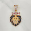 Pendant Lion 3.25 g / 1 1/2 in Three Golds 18K