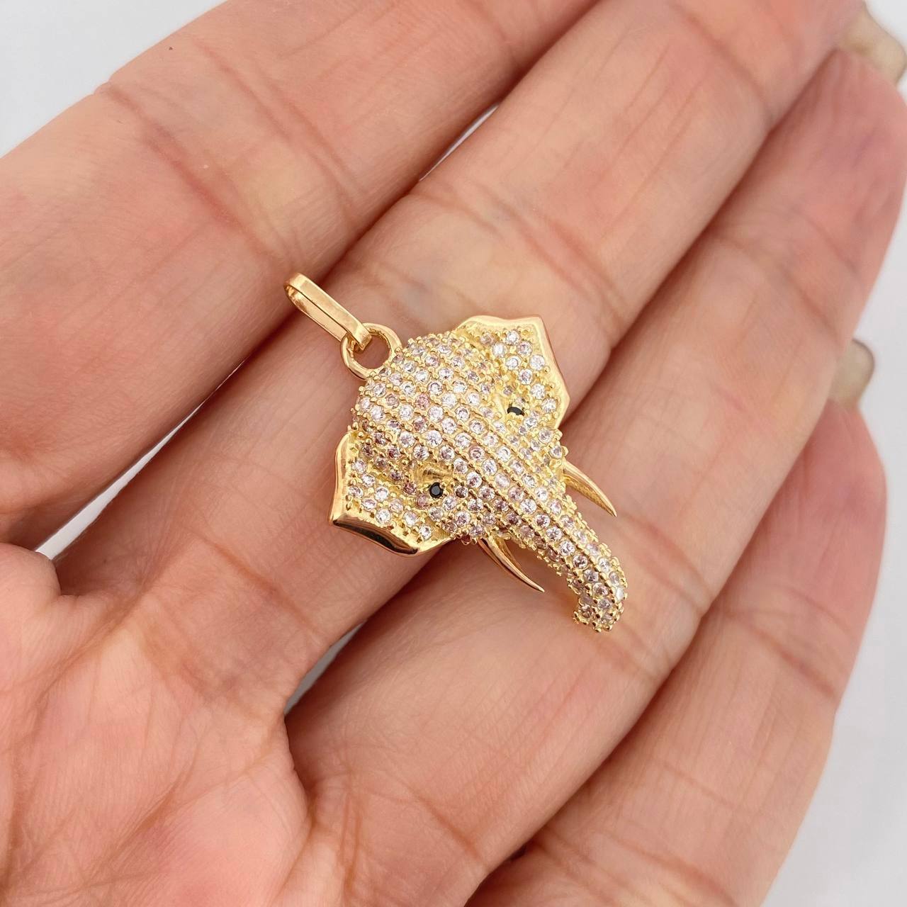 Dije Elefante 3 g / 1 1/4 in Oro Amarillo 18K