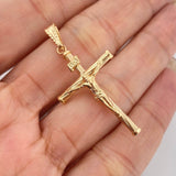 Pendant Cross Christ 1.4 g / 1 3/4 in Yellow Gold 18K
