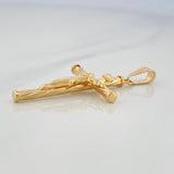 Pendant Cross Christ 1.4 g / 1 3/4 in Yellow Gold 18K