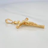 Pendant Cross Christ 1.4 g / 1 3/4 in Yellow Gold 18K