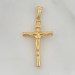 Pendant Cross Christ 1.4 g / 1 3/4 in Yellow Gold 18K