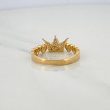 Crown Hearts Ring 2.75 g / T7 Two-Tone Yellow White Gold 18K