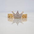 Crown Hearts Ring 2.75 g / T7 Two-Tone Yellow White Gold 18K