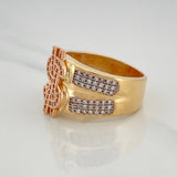 Anillo Signo Dólar 10 g / T9 Tres Oros 18K