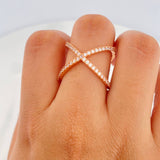 Double Spiral Ring 3.7 g / T10 1/2 18K Rose Gold
