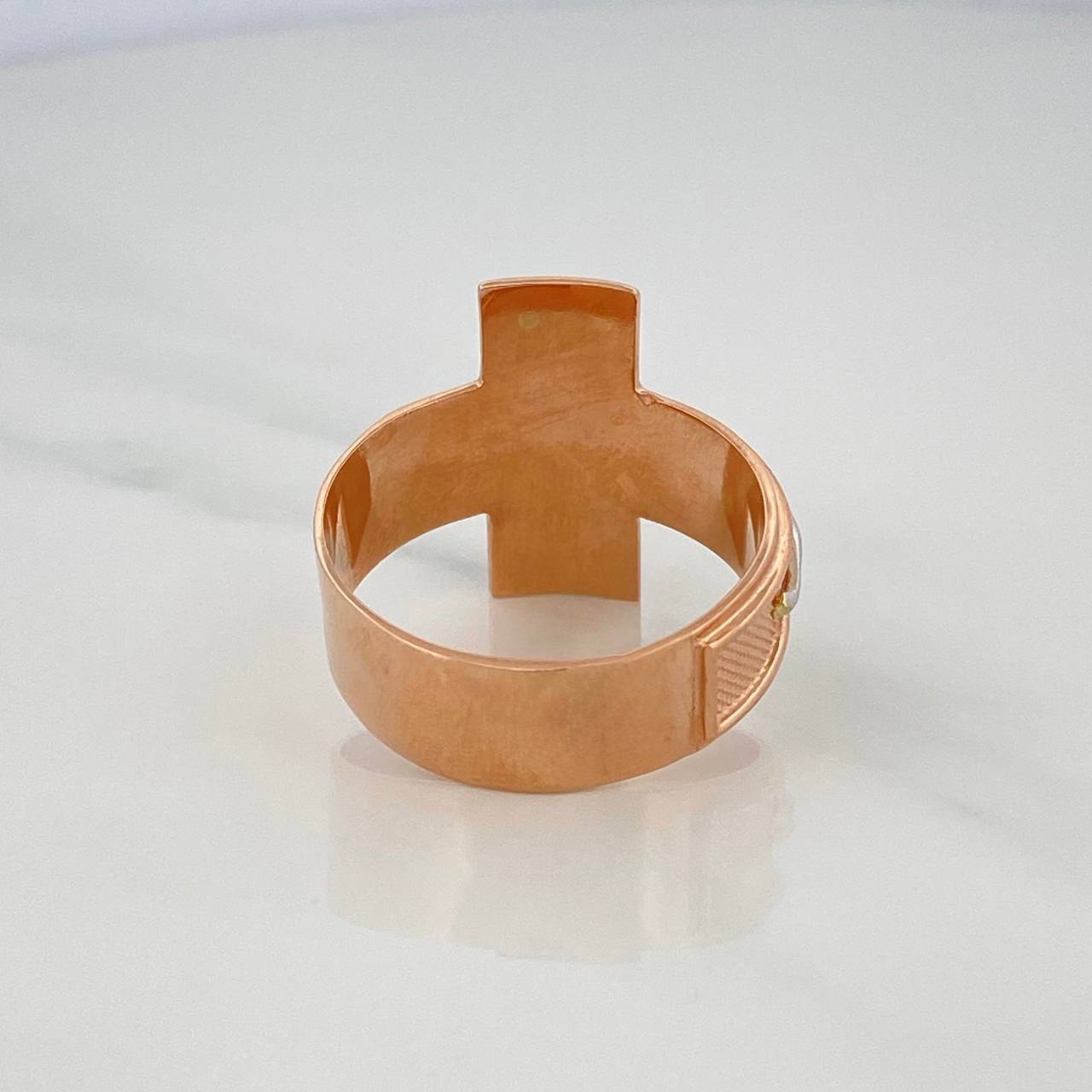 Christ Cross Ring 8 g / T10 1/2 Two-Tone White Rose Gold 18K