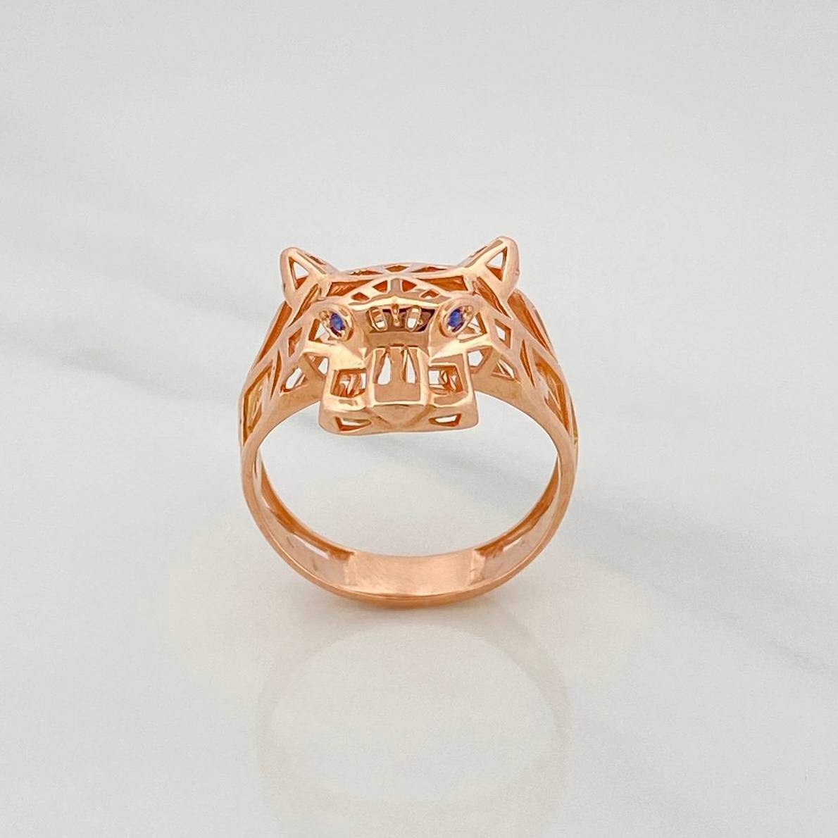Anillo Pantera Filigrana 3.75 g / T7 1/4 Oro Rosa 18K
