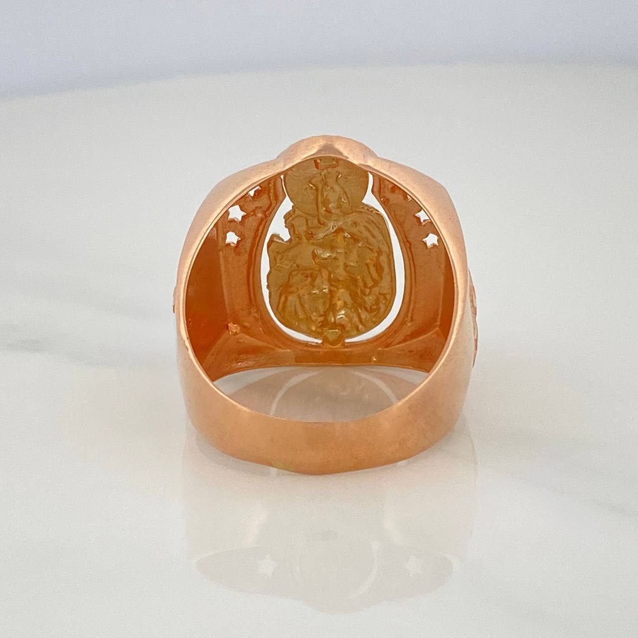 Anillo Virgen Del Carmen 7.75 g / T10 1/4 Tre Oros 18K