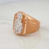 Anillo Virgen Del Carmen 7.75 g / T10 1/4 Tre Oros 18K