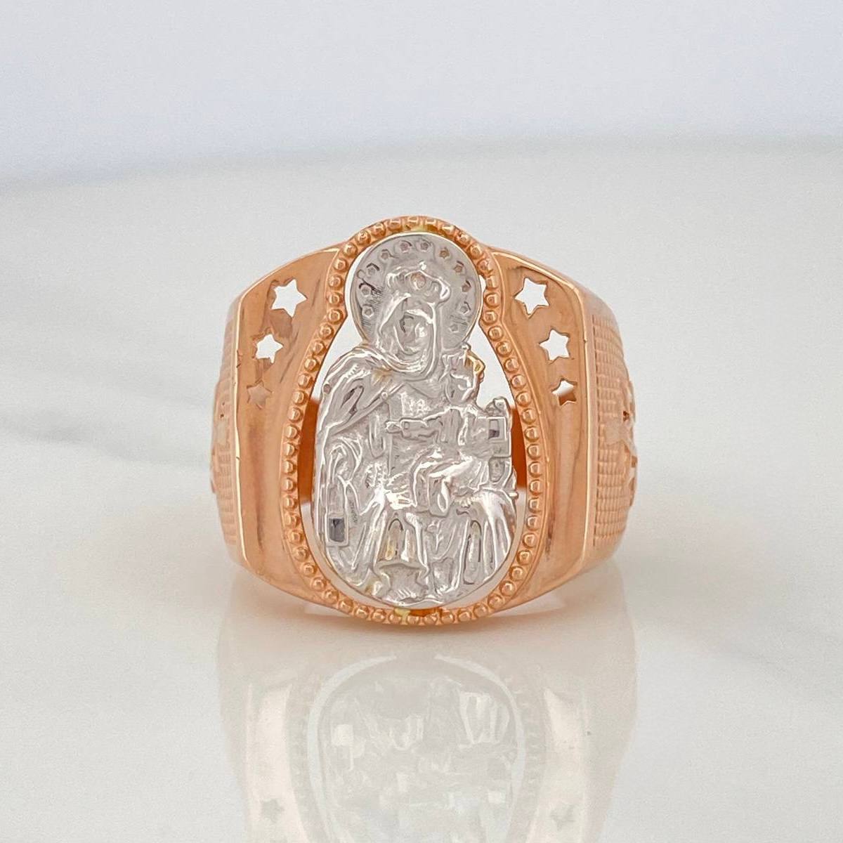 Anillo Virgen Del Carmen 7.75 g / T10 1/4 Tre Oros 18K