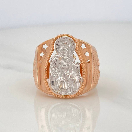 Anillo Virgen Del Carmen 7.75 g / T10 1/4 Tre Oros 18K