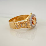Ring Band Crown 5.9 g / T8 3/4 Two Yellow White Gold 18K