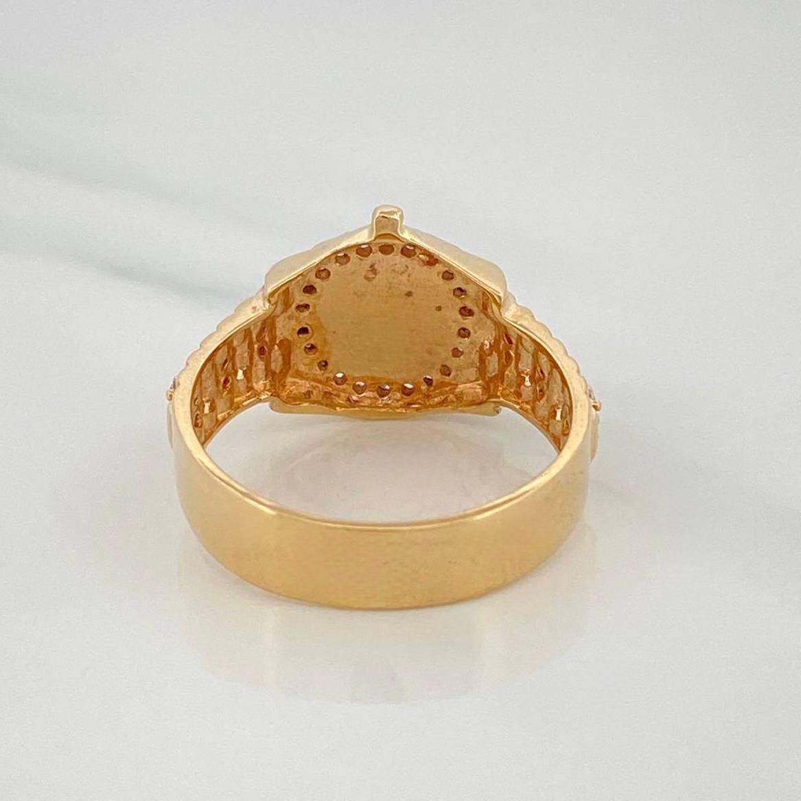 Ring Band Crown 5.9 g / T8 3/4 Two Yellow White Gold 18K