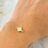 Herraje Trebol Dorado 0.7gr / 1.3cm / Oro Amarillo Nac.Esp. 18K ©