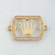 Rectangular Crown Charm 1.7gr / 2.5cm / 18K Yellow Gold ©