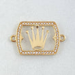 Rectangular Crown Charm 1.8gr / 2.5cm / 18K Yellow Gold ©
