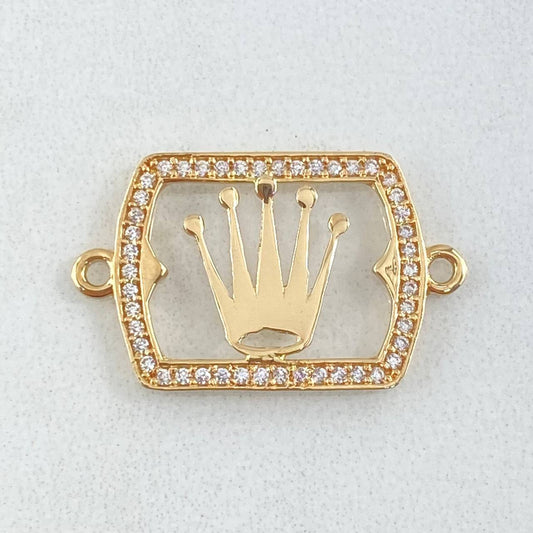 Rectangular Crown Charm 1.8gr / 2.5cm / 18K Yellow Gold ©