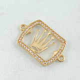 Rectangular Crown Charm 1.7gr / 2.5cm / 18K Yellow Gold ©