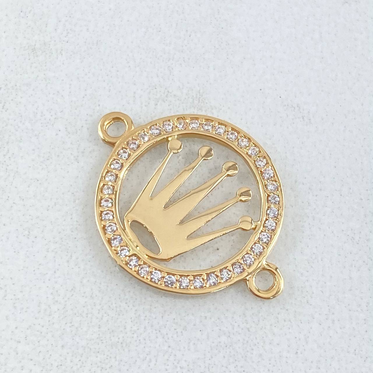 Charm Crown Plate 1.2gr / 2.2cm / 18K Yellow Gold *
