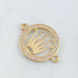 Charm Crown Plate 1.2gr / 2.2cm / 18K Yellow Gold *