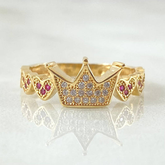 Crown Ring 3.45gr / Size 6 3/4 / 18K Gold