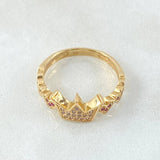 Anillo Corazones Corona 2.8gr / T6 3/4 / Oro Amarillo 18K*