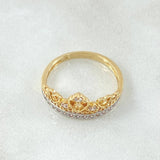 Heart Crown Ring 2.95gr / Size 7 / 18K Yellow Gold*
