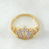 Dense Crown Ring 3.7gr / Size 7 1/4 / 18K Yellow Gold*