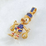 Pendant Duck Money Bag 6gr / 3.5cm / Two Tones Yellow White 18K ©