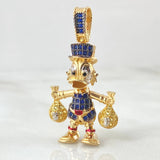 Pendant Duck Money Bag 6gr / 3.5cm / Two Tones Yellow White 18K ©