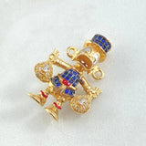 Charm Duck Money Bag 5.55gr / 1.3cm / Two Tones Yellow White 18K ©