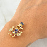 Charm Duck Money Bag 5.55gr / 1.3cm / Two Tones Yellow White 18K ©