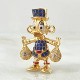 Charm Duck Money Bag 5.55gr / 1.3cm / Two Tones Yellow White 18K ©