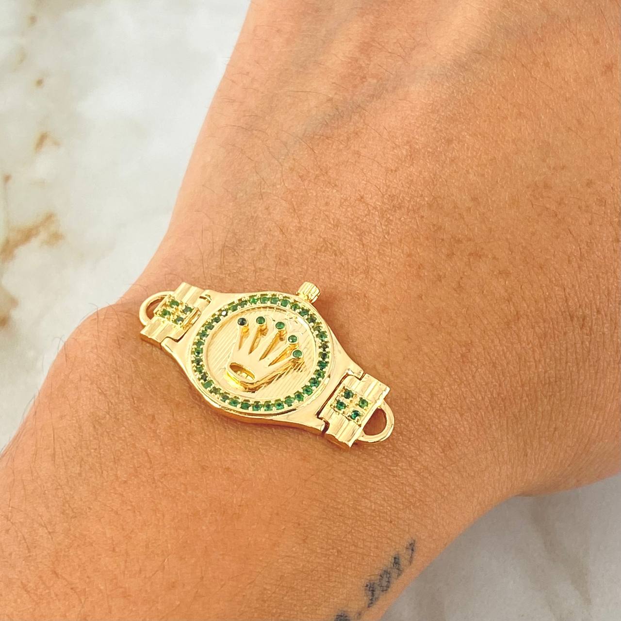 Herraje Correa Corona 5.25gr / 3.5cm / Oro Amarillo 18K ©