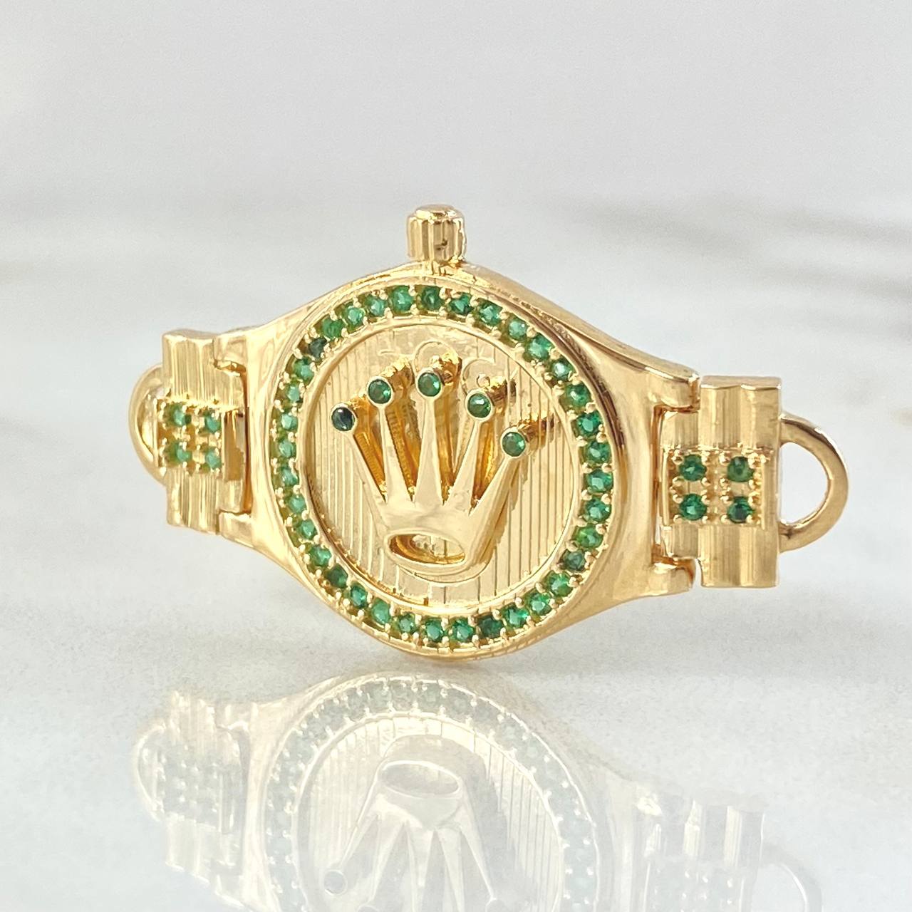 Herraje Correa Corona 5.25gr / 3.5cm / Oro Amarillo 18K ©