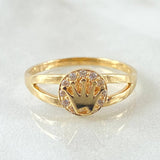 Crown Ring 2.5gr / Size 7 / 18K Yellow Gold ©