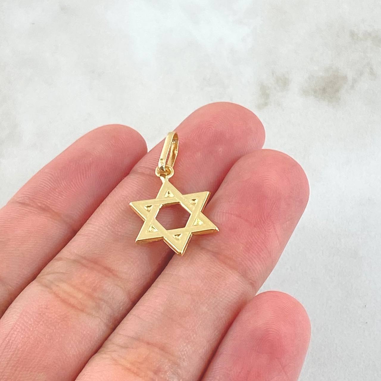 Pendant Star of David 1gr / 2.5cm / 18K Yellow Gold